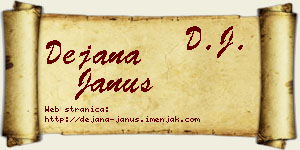 Dejana Janus vizit kartica